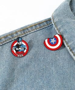 Alternative view of Captain America 'Set of 2 Another War' Enamel Pin