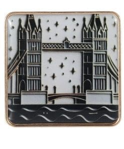 Vintage Landmark 'London Tower Bridge' Enamel Pin