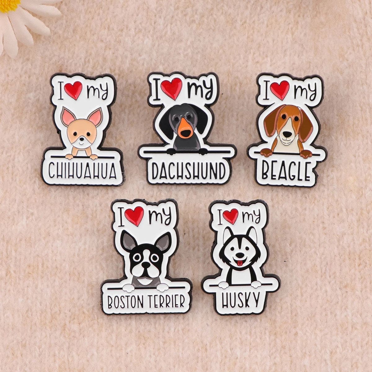 I Love Dog ' My Dachshund' Enamel Pin - Image 3