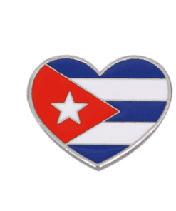 Cuba Heart Flag Enamel Pin