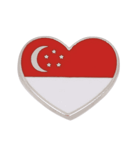 Singapore Heart Flag Enamel Pin