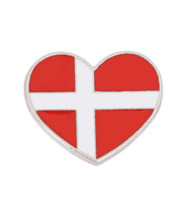 Denmark Heart Flag Enamel Pin