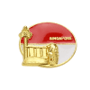 Flag of Singapore 'Merlion' Enamel Pin