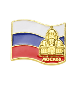 Flag of Russia 'Sretensky Monastery Moscow' Enamel Pin