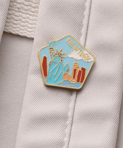 Alternative view of City Landmark 'New York' Enamel Pin