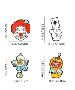 Circus Clown 'Crazy Six Eye' Enamel Pin - Image 5