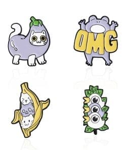 Funny Animal 'Set of 4 Mash-up' Enamel Pin