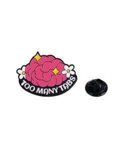 Brain Plate 'Too Many Tabs’ Enamel Pin