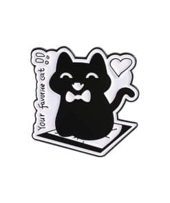 Black Cat 'Your Favorite Cat' Enamel Pin