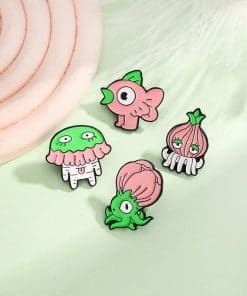 Alternative view of Cute Animal 'Set of 4 Mash-up' Enamel Pin