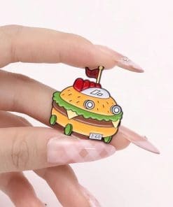 Alternative view of Space Burger Enamel Pin