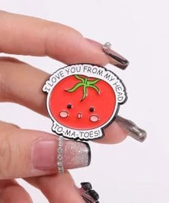 Alternative view of Tomatoes 'I Love You From My Head TO MA TOES' Enamel Pin