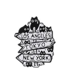 Black Cats 'Punk Destination' Enamel Pin