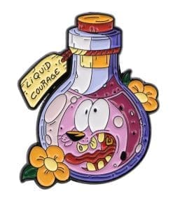 Courage the Cowardly Dog ‘Liquid Courage’ Enamel Pin