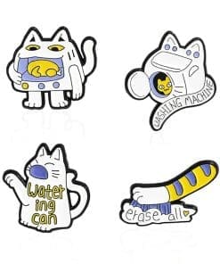 Comical Cat 'Set of 4 Catppliance' Enamel Pin