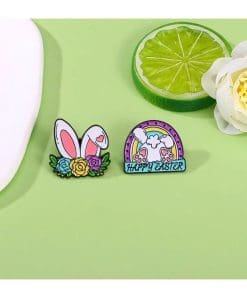 Alternative view of Easter Egg 'Happy Easter Bunny' Enamel Pin
