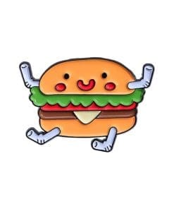 Dancing Burger Enamel Pin