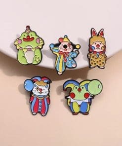 Alternative view of Circus Clown 'Chubby Frog' Enamel Pin