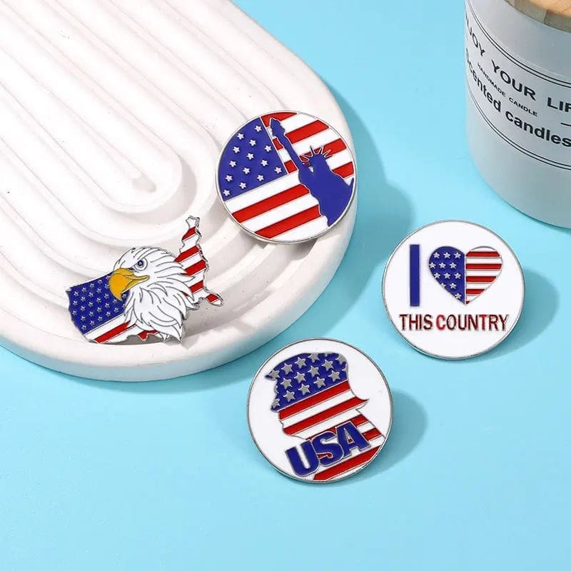 American Independence Day 'US Flag | Trump' Enamel Pin - Image 3