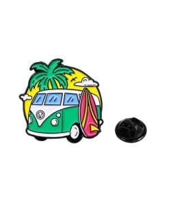 Summer Vacation 'Beach Bus' Enamel Pin