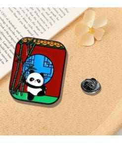 Ancient Chinese 'Panda Kung Fu' Enamel Pin