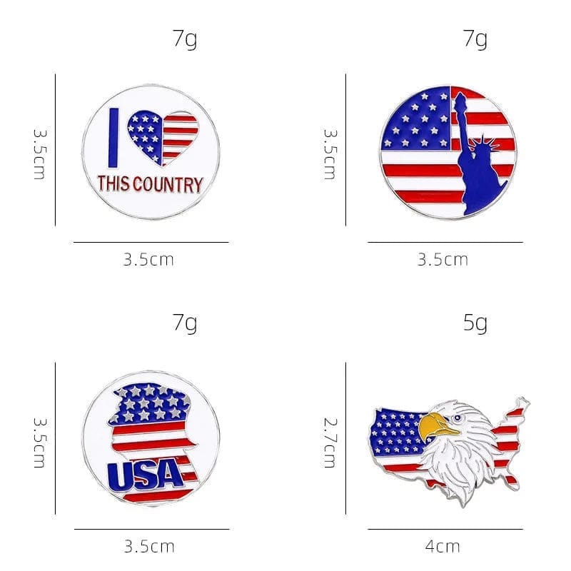 American Independence Day 'US Flag | Statue of Liberty' Enamel Pin - Image 5