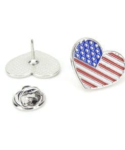 United States Heart Flag Enamel Pin