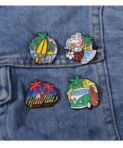Alternative view of Summer Vacation 'Coconut Juice | Let's Go To the Beach' Enamel Pin