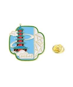 China Scenic Spots 'Hanshan Temple' Enamel Pin