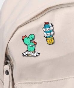 Alternative view of Flowering Cactus 'Echinopsis lageniformis | Lookin Sharp' Enamel Pin