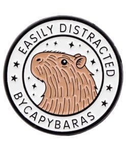 Capybaras 'Easily Distracted' Enamel Pin