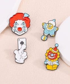 Circus Clown 'Crazy Six Eye' Enamel Pin - Image 4