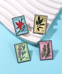 Alternative view of Stamp 'Cute Meet Fern' Enamel Pin