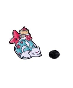 White Cat 'Broken Star Bottle' Enamel Pin