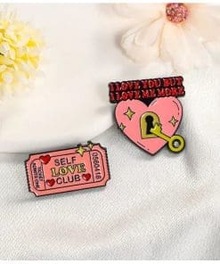 Alternative view of Self Love 'Admit One Ticket' Enamel Pin