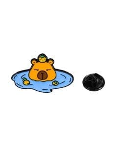 Capybara 'Swim Time' Enamel Pin