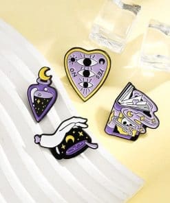 Alternative view of Witchcraft 'Set of 4 Witch Spell' Enamel Pin