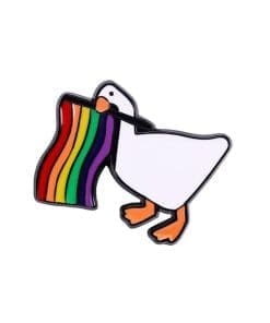Goose 'Rainbow Flag' Enamel Pin