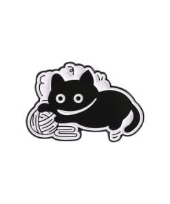 Black Cat 'Yarn Playing' Enamel Pin