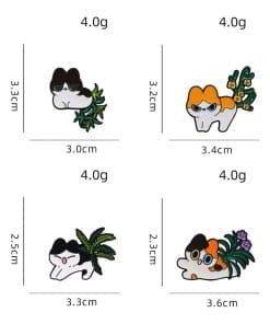 Cat 'Hemp Tail' Enamel Pin - Image 4