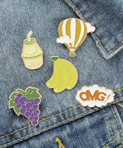 Alternative view of Banana Milk Enamel Pin