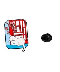 Ancient Chinese 'Sakura Cat' Enamel Pin