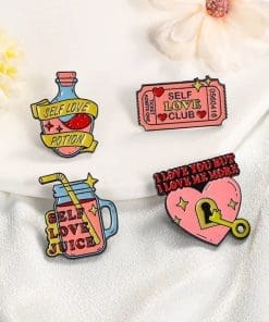 Alternative view of Self Love 'Love Locket | I Love You But I Love Me More' Enamel Pin