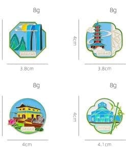 China Scenic Spots ''Suzhou Museum' Enamel Pin - Image 4