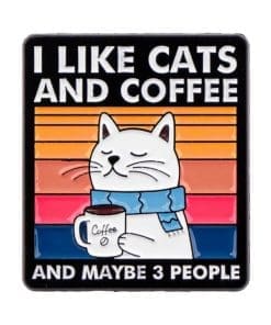 I Like Cats and Coffee Enamel Pin