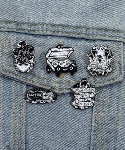 Alternative view of Black Cats 'Punk Destination' Enamel Pin