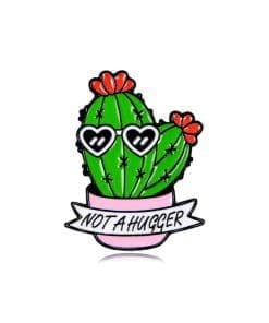 Flowering Cactus 'Opuntioideae | Not A Hugger' Enamel Pin