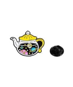 Solar System 'Stars and Planet Teapot' Enamel Pin
