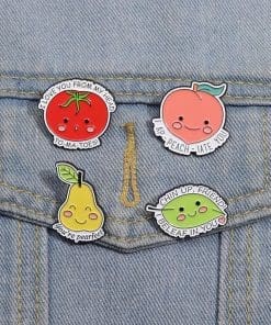 Alternative view of Sweet Inspiration 'Set of 4 Fruity' Enamel Pin