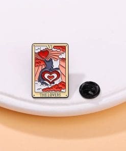 Tarot Card 'Hearts Day Lover's Cat' Enamel Pin
